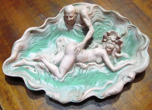 eros plato cerámica art nouveau