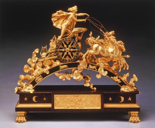 reloj de Buckingham Palace Apolo de Pierre-phillipe Thornire principios del siglo XIX