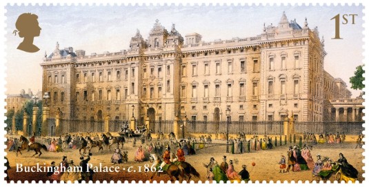 reloj de Buckingham Palace estampilla de 1862